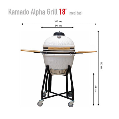 Kamado 18" Color Blanco