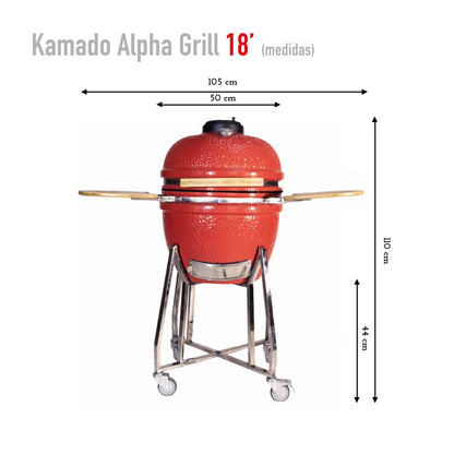 Kamado 18'' Rojo