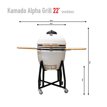 Kamado 22" Blanco