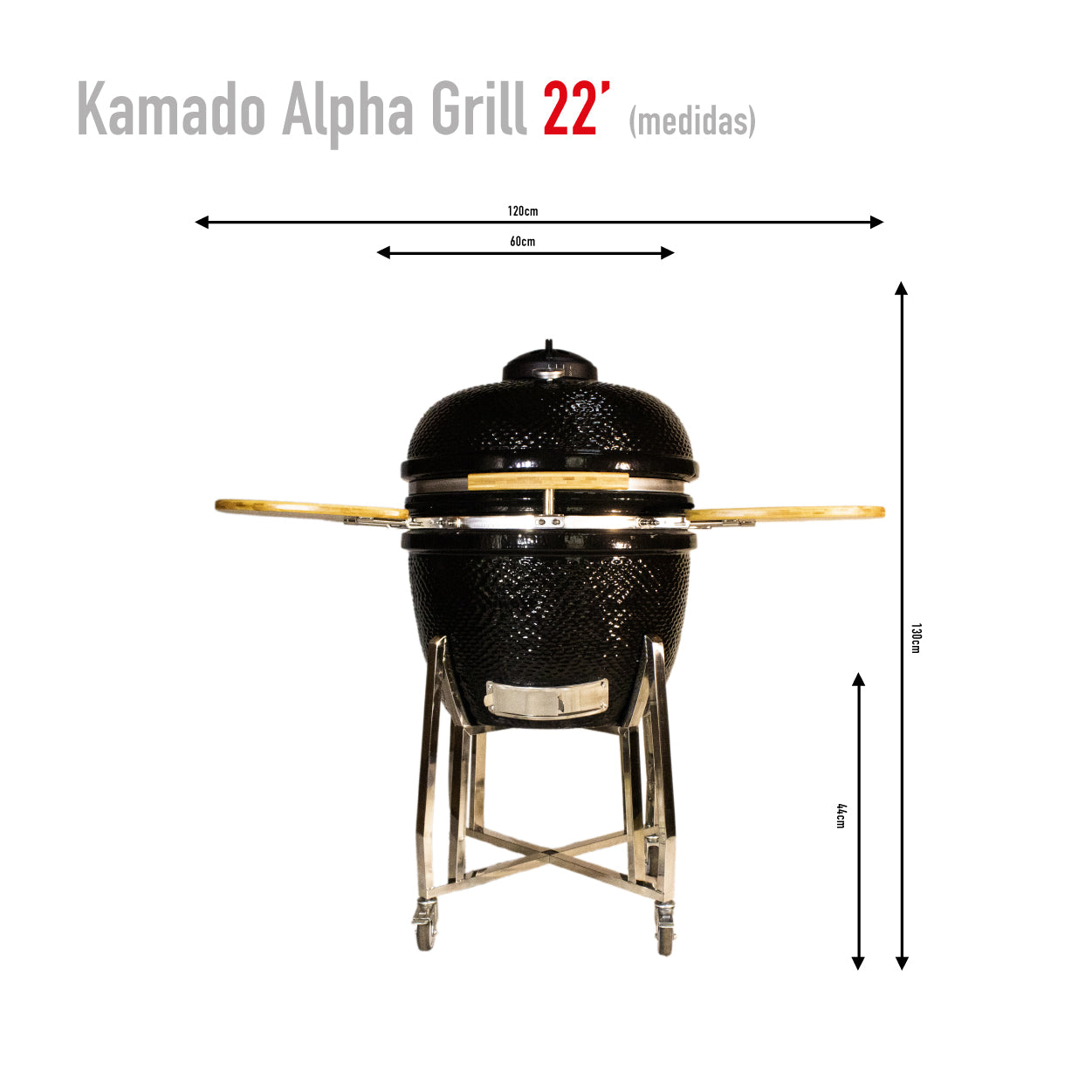 Kamado 22" Negro